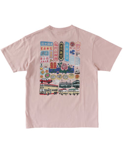Common Noun/macaroni 香港 半袖 プリントT-shirt