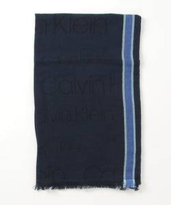 【Calvin Klein/カルバンクライン】ロゴ総柄リバーシブルマフラー/スカーフ