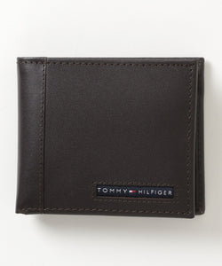 【TOMMY HILFIGER/トミーヒルフィガー】ワンポイント レザー 二つ折り財布