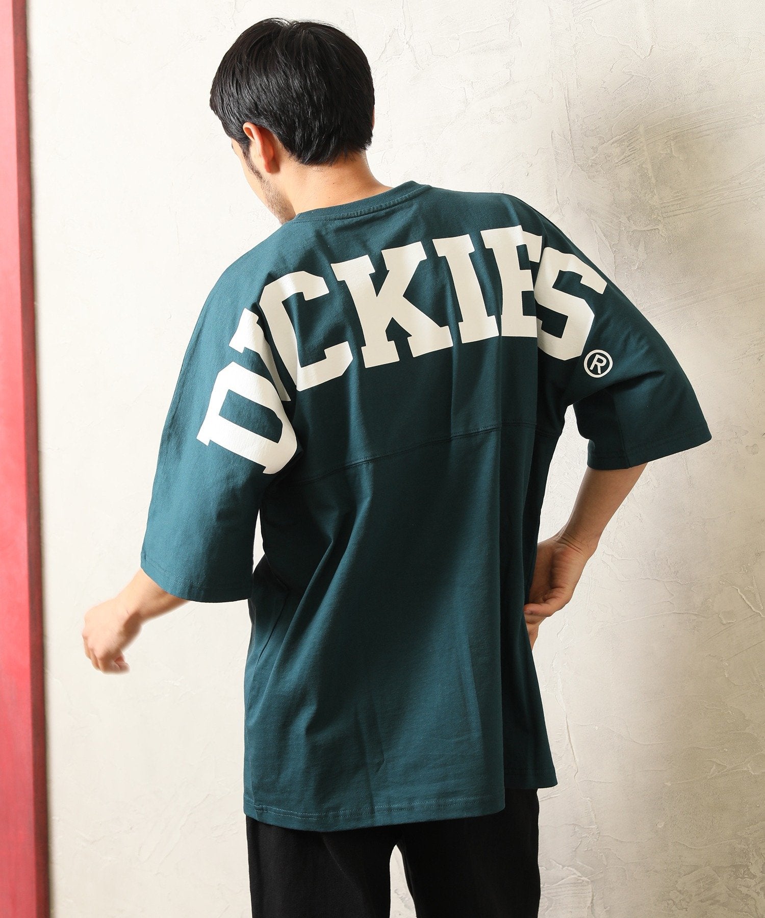 DICKIES/ディッキーズ】ワンポイント刺繍＆バックプリント半袖Tシャツ