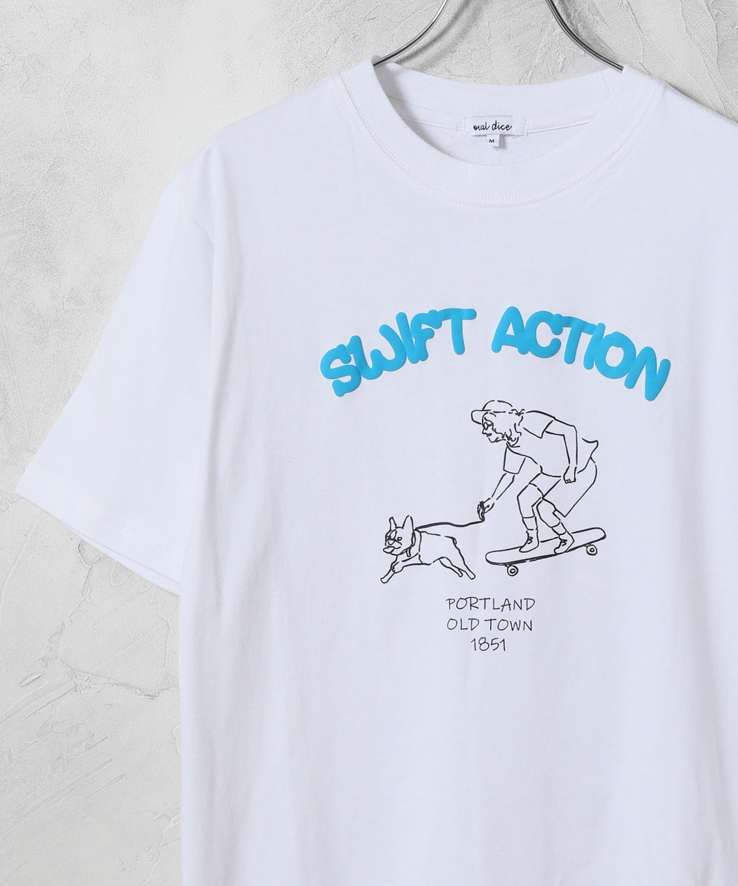 【OVAL DICE/オーバルダイス】ロゴアートワークプリントTシャツ(SWIFT ACTION)