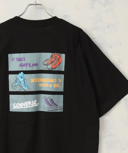 【CONVERSE/コンバース】バックアートワークデザインプリント クルーネックTシャツ