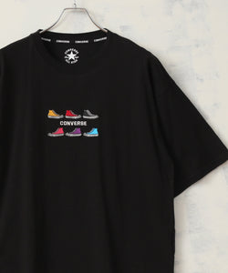 【CONVERSE/コンバース】SIXシューズ刺繍 クルーネックTシャツ