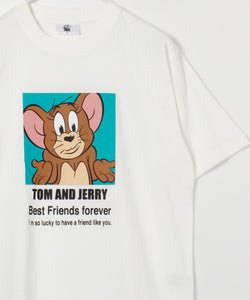 【TOM & JERRY/トムとジェリー】刺繍/プリント　天竺半袖Tシャツ